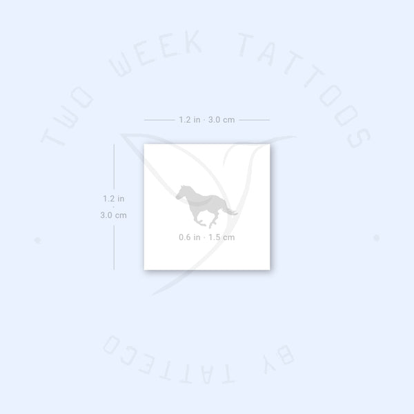 Black Horse Semi-Permanent Tattoo - Set of 2