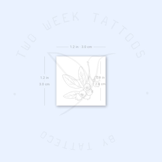 Blueberries Semi-Permanent Tattoo - Set of 2