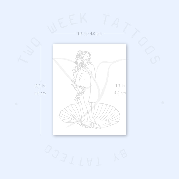 Tatuaje semipermanente de Venus de Botticelli (juego de 2)