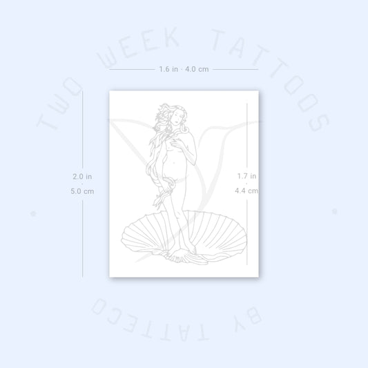 Tatuaje semipermanente de Venus de Botticelli (juego de 2)