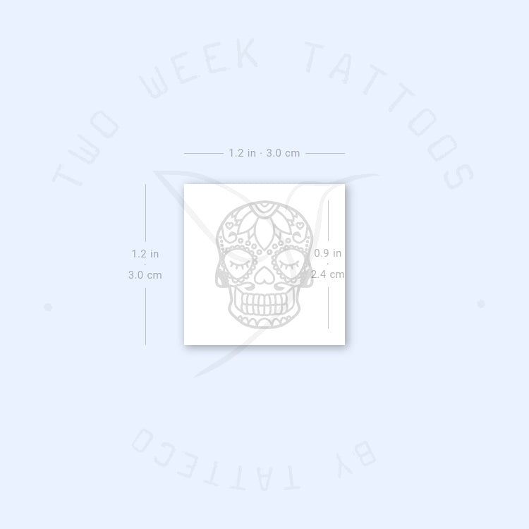 Sugar Skull Semi-Permanent Tattoo - Set of 2