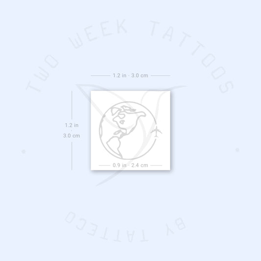 Flying Around America Semi-Permanent Tattoo - Set of 2