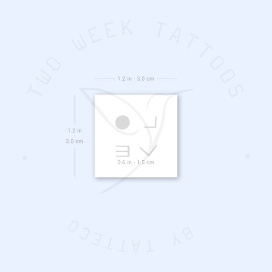 Abstract Love Semi-Permanent Tattoo - Set of 2
