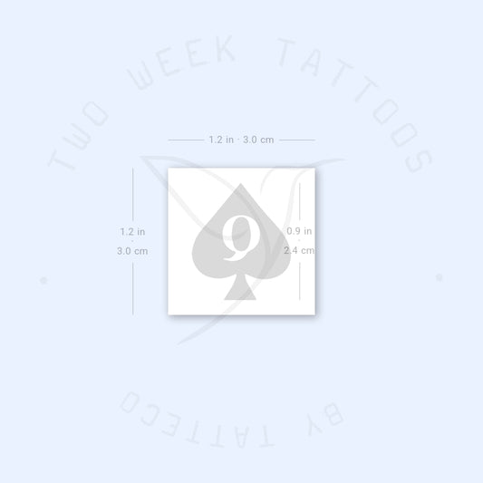 Tatuaje semipermanente Spade Q - Juego de 2