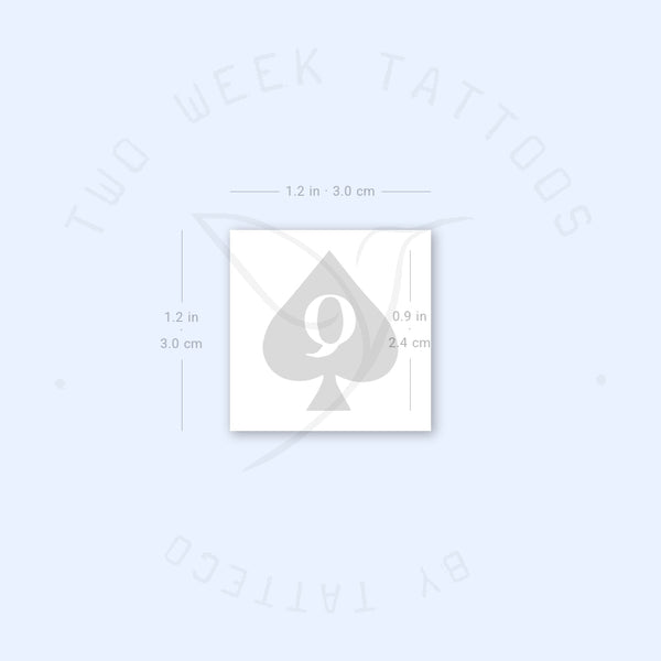 Spade Q Semi-Permanent Tattoo - Set of 2