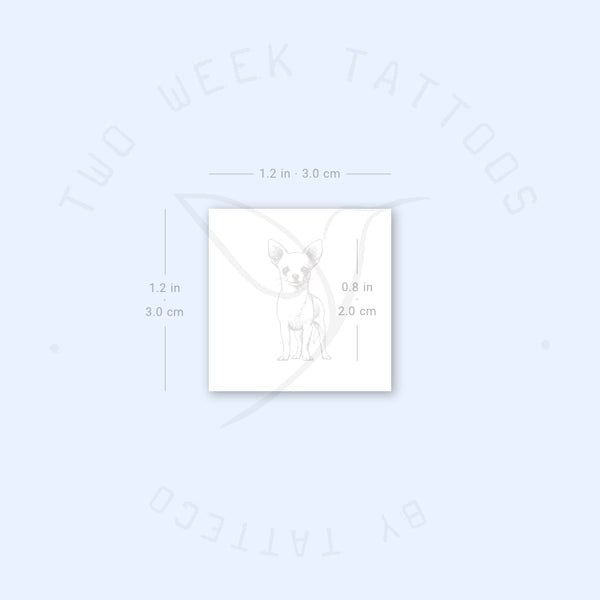 Chihuahua Semi-Permanent Tattoo - Set of 2