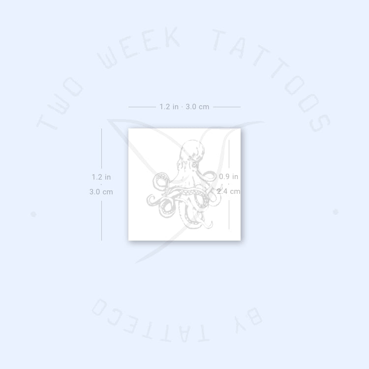 Small Octopus Semi-Permanent Tattoo - Set of 2