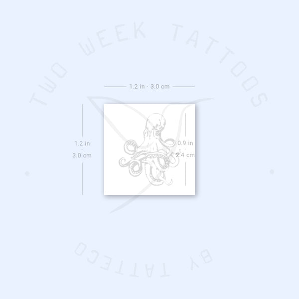 Small Octopus Semi-Permanent Tattoo - Set of 2