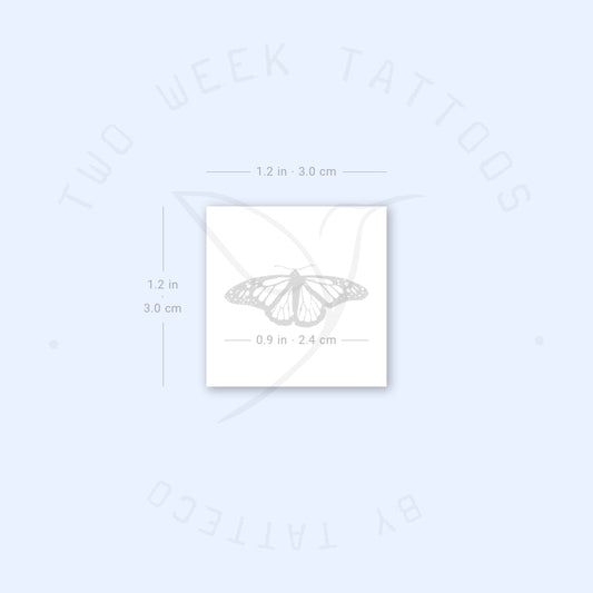 Tatuaje semipermanente de mariposa tigre común (pequeño) - Juego de 2
