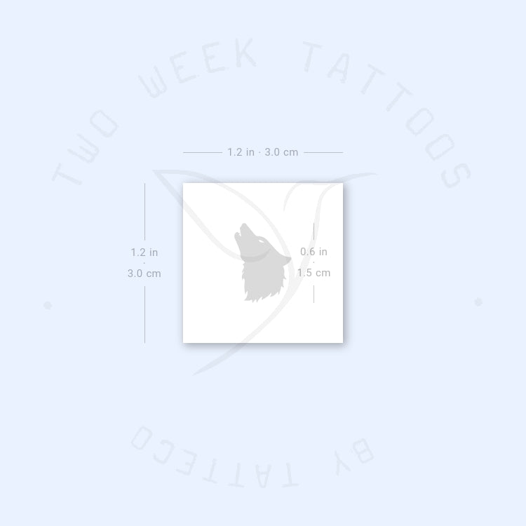 Wolf Head Semi-Permanent Tattoo - Set of 2