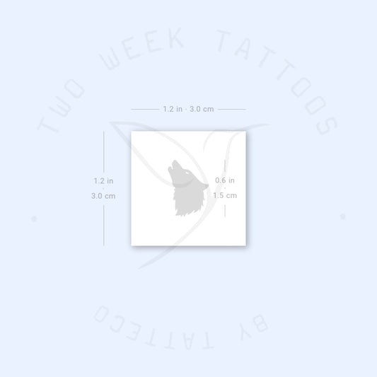 Wolf Head Semi-Permanent Tattoo - Set of 2