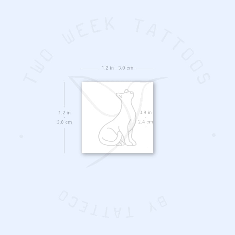Standing Cat Semi-Permanent Tattoo - Set of 2