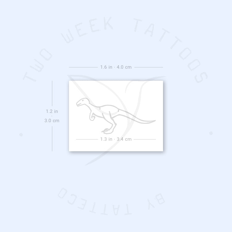 Tatuaje semipermanente de velociraptor - Juego de 2