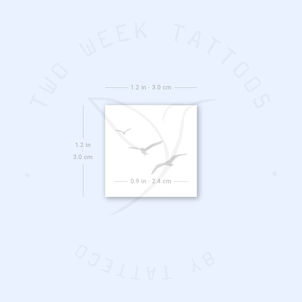 Three Birds Semi-Permanent Tattoo - Set of 2