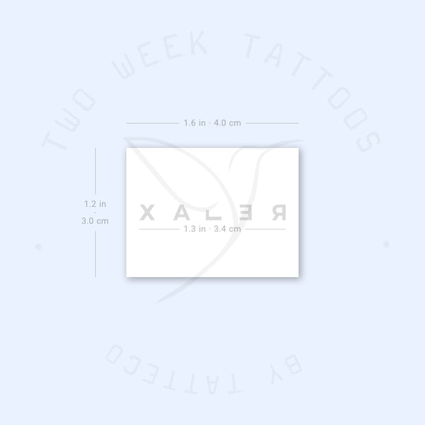 Relax Semi-Permanent Tattoo - Set of 2