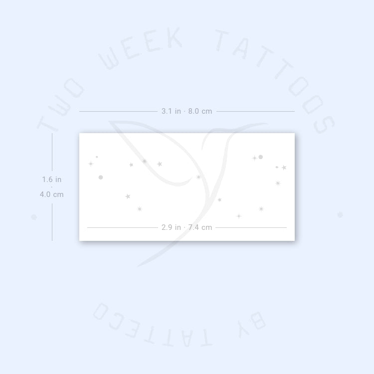 Minimalist Scorpius Constellation Semi-Permanent Tattoo - Set of 2