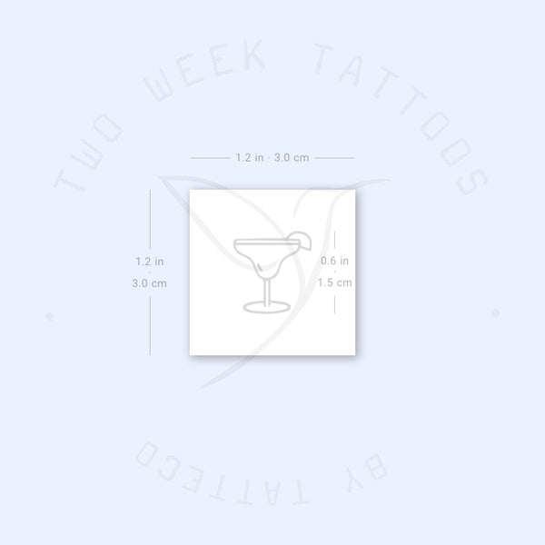 Margarita Cocktail Semi-Permanent Tattoo - Set of 2