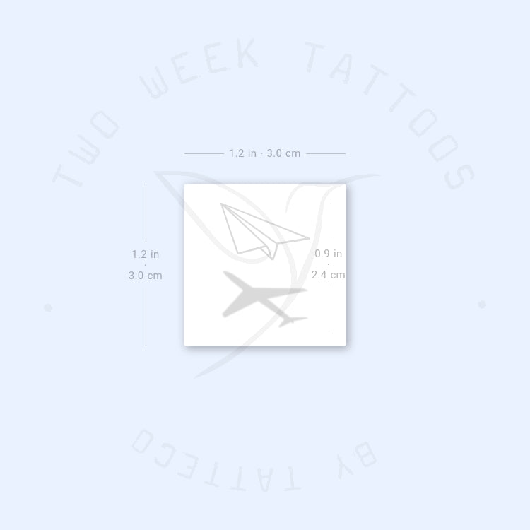 Paper Plane And Plane Semi-Permanent Tattoo - Set of 2