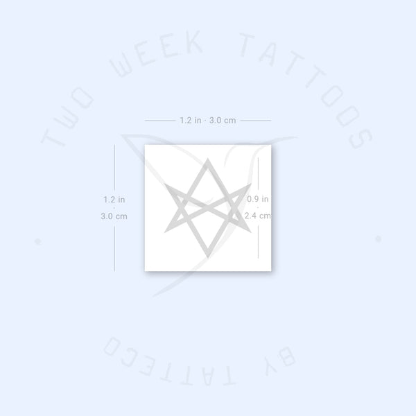 Unicursal Hexagram Semi-Permanent Tattoo - Set of 2