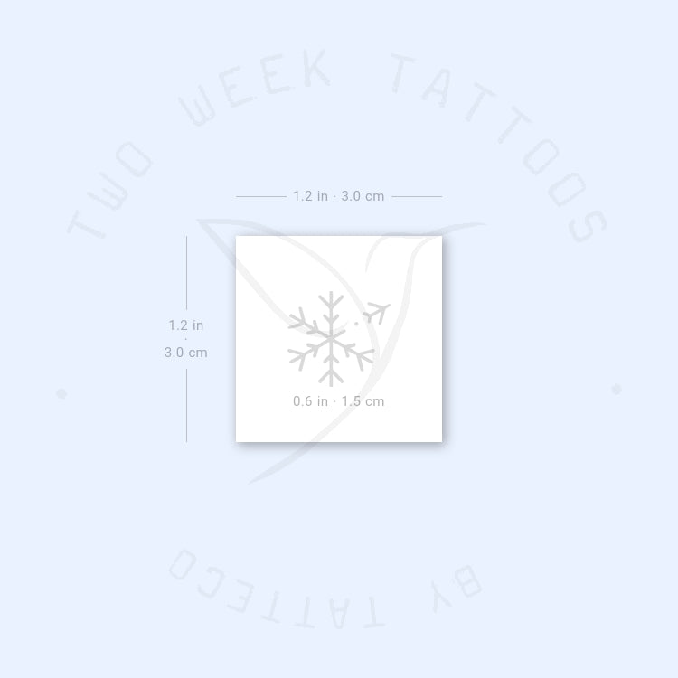 Tatuaje semipermanente de copo de nieve de avión (juego de 2)