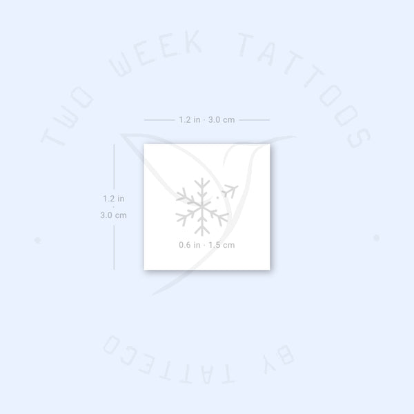 Airplane Snowflake Semi-Permanent Tattoo - Set of 2