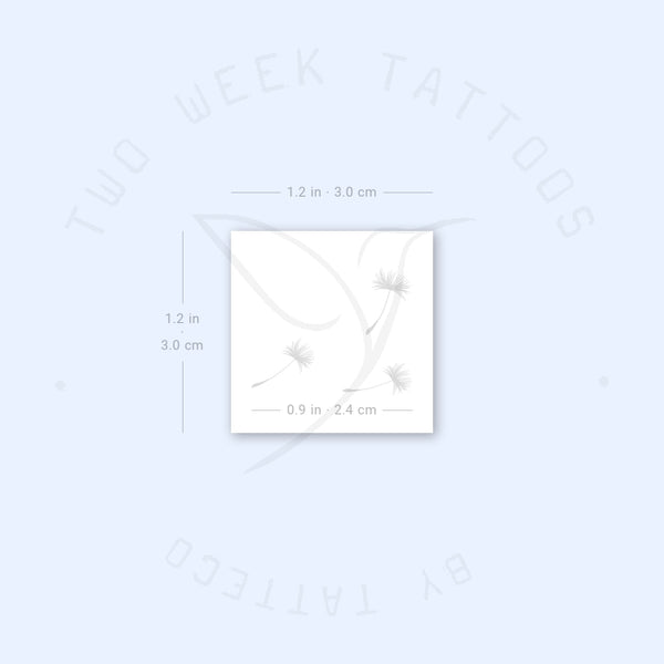 Three Dandelion Seeds Semi-Permanent Tattoo - Set of 2