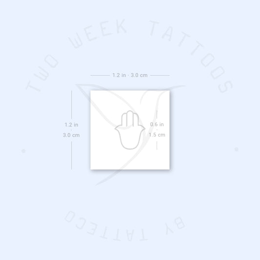 Tatuaje semipermanente minimalista de Hamsa (juego de 2)