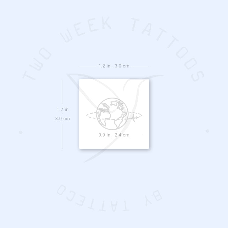 Trip Around The World Semi-Permanent Tattoo - Set of 2