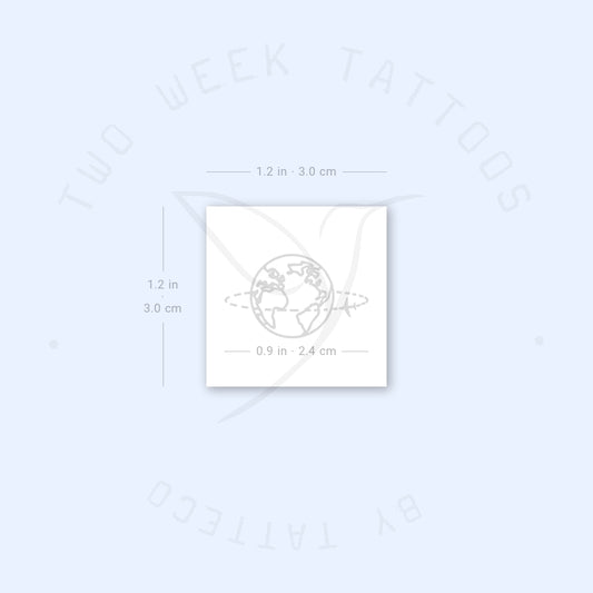 Trip Around The World Semi-Permanent Tattoo - Set of 2