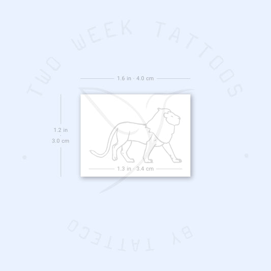Walking Lion Semi-Permanent Tattoo - Set of 2