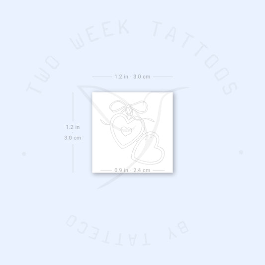Tatuaje semipermanente con colgante pequeño (juego de 2)