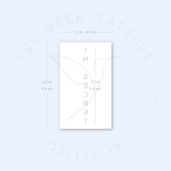 In Secret Semi-Permanent Tattoo - Set of 2
