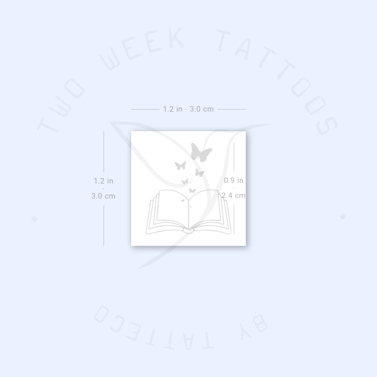 Butterfly Book Semi-Permanent Tattoo - Set of 2