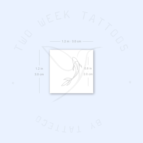 Minimalist Koi Fish Semi-Permanent Tattoo - Set of 2