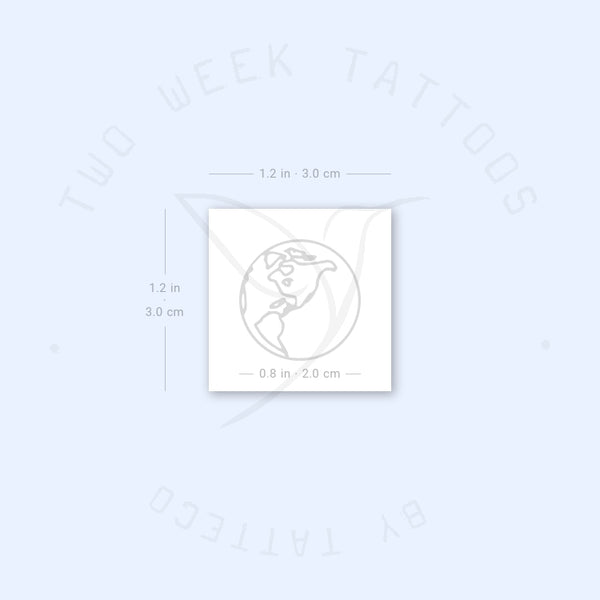 America Earth Semi-Permanent Tattoo - Set of 2