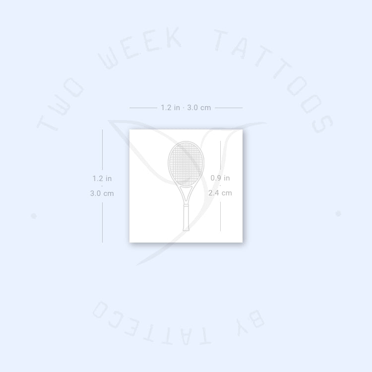 Tennis Racket Semi-Permanent Tattoo - Set of 2
