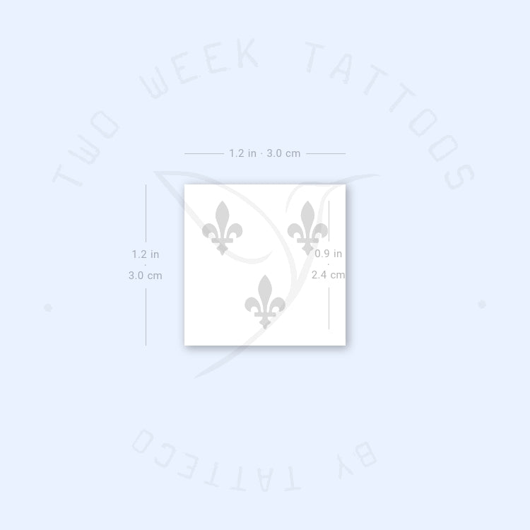 Tatuaje semipermanente de flor de lis de Nueva Orleans (juego de 2)