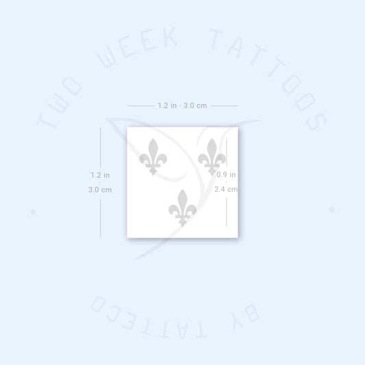 Tatuaje semipermanente de flor de lis de Nueva Orleans (juego de 2)
