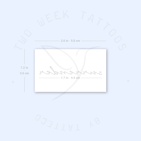 Surrender Semi-Permanent Tattoo - Set of 2