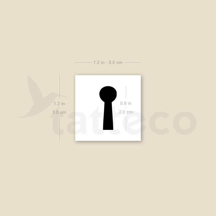 Small Keyhole Temporary Tattoo - Set of 3