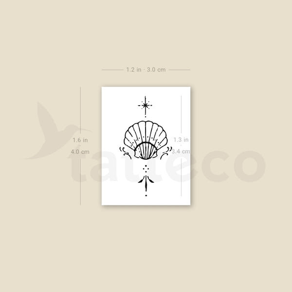 Small Shell By Stefano Mazza Temporary Tattoo - Set of 3