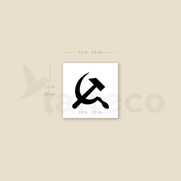 Hammer And Sickle Temporary Tattoo - Set of 3