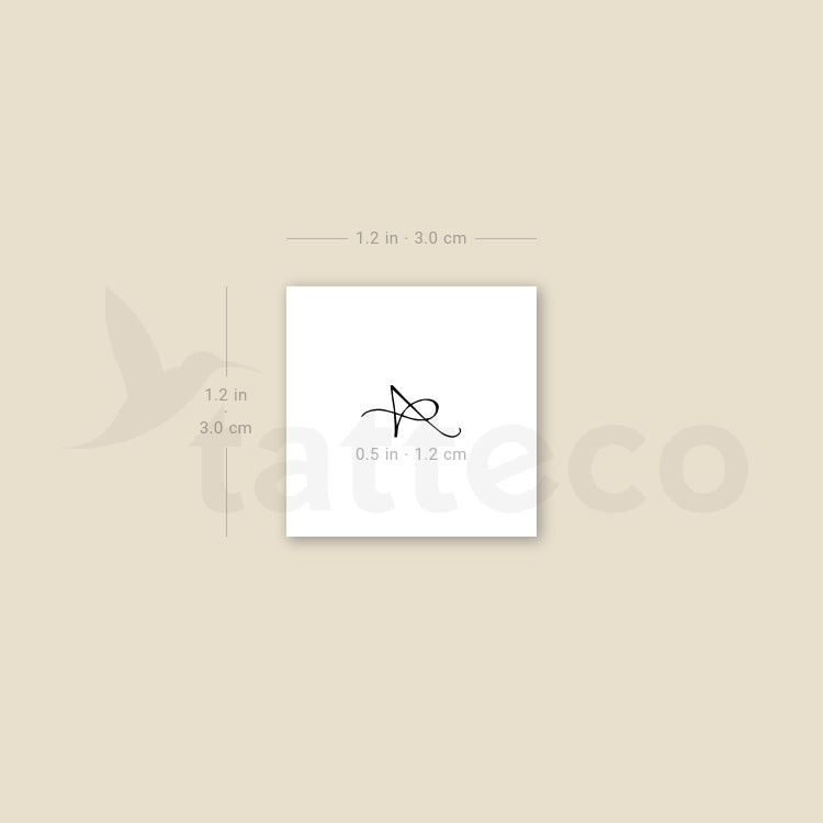 Script A Temporary Tattoo - Set of 3