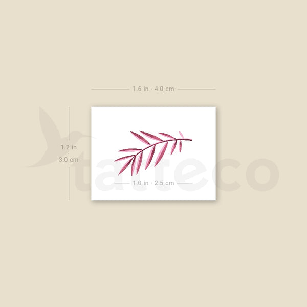 Pink Leaves By Ann Lilya Temporary Tattoo - Set of 3