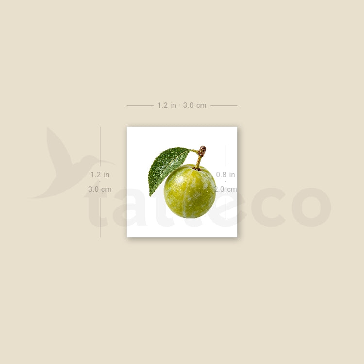 Greengage Temporary Tattoo - Set of 3