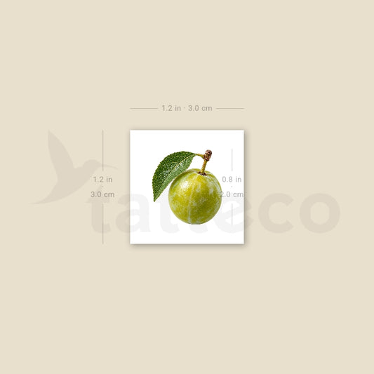 Greengage Temporary Tattoo - Set of 3
