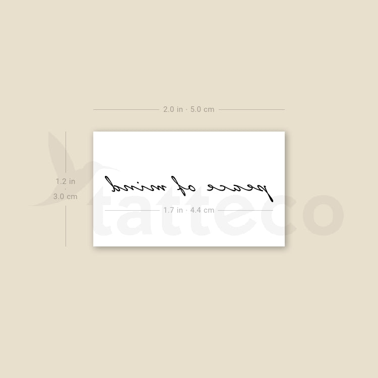 Peace Of Mind Temporary Tattoo - Set of 3