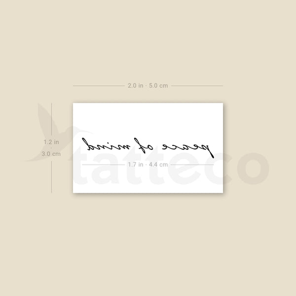 Peace Of Mind Temporary Tattoo - Set of 3
