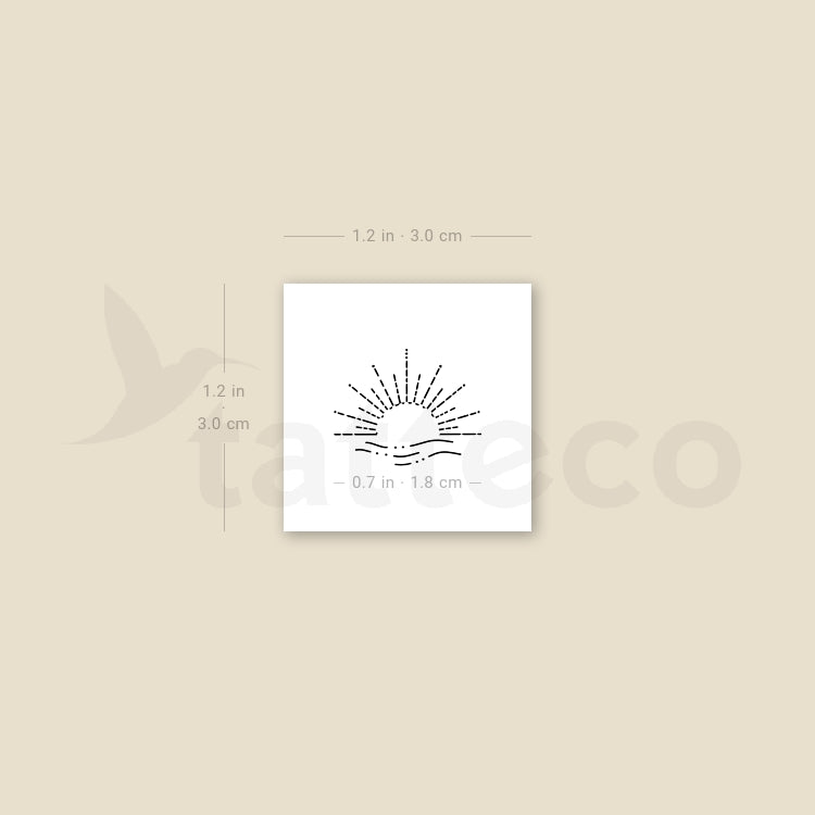 Boho Sunset Temporary Tattoo - Set of 3