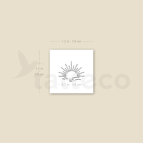 Boho Sunset Temporary Tattoo - Set of 3